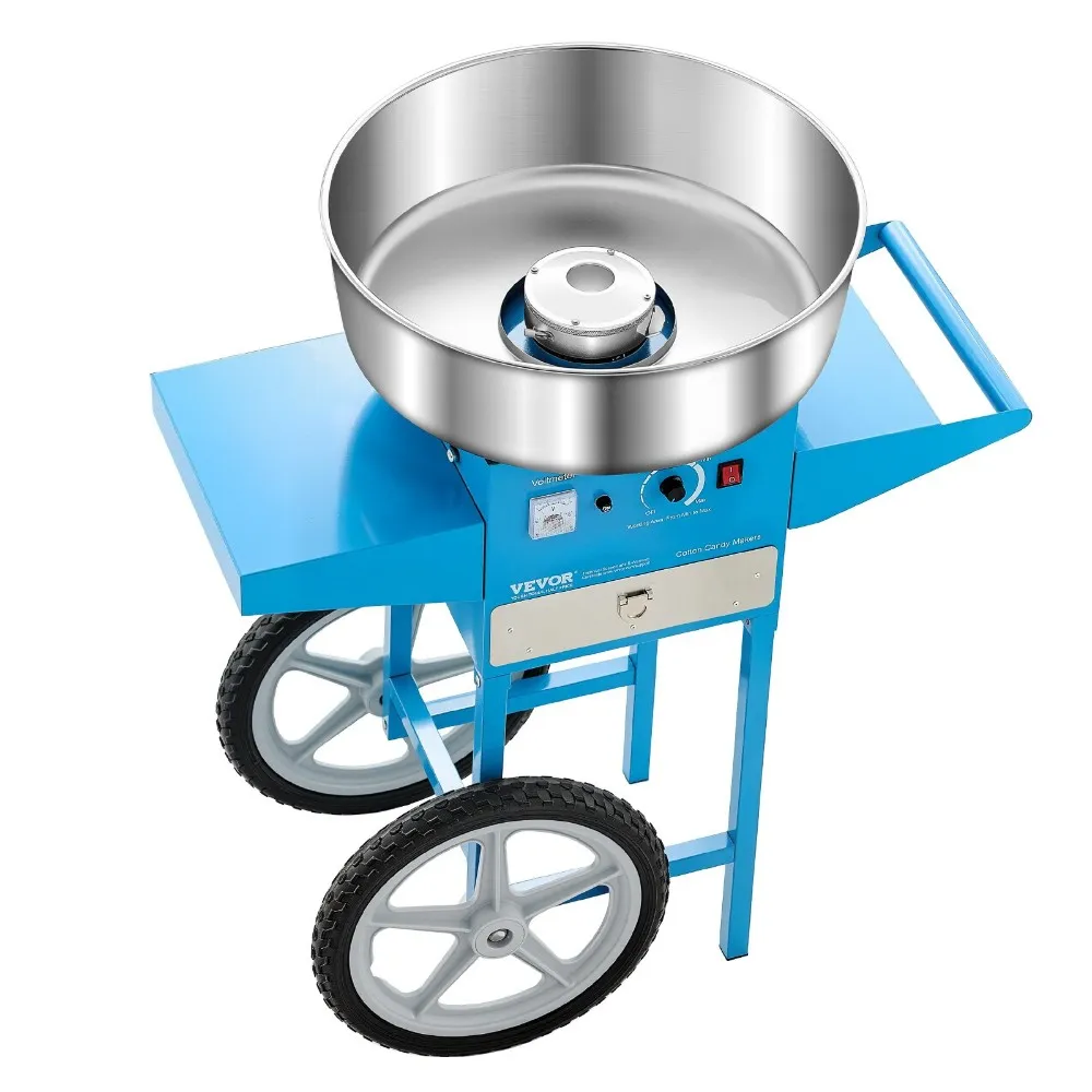 Аппарат для сладкой ваты с тележкой профессиональный VEVOR Cart Sugar Floss Maker 1000W