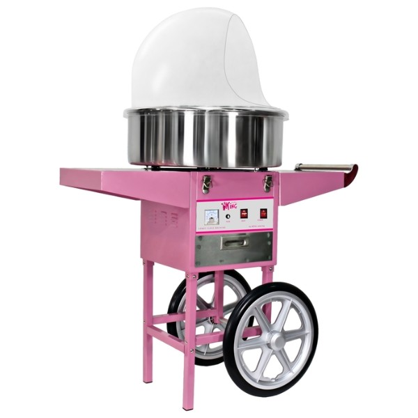 Аппарат для сладкой ваты с тележкой и куполом ZUVER CandyTop Германия 1080W обороты медным двигателем
