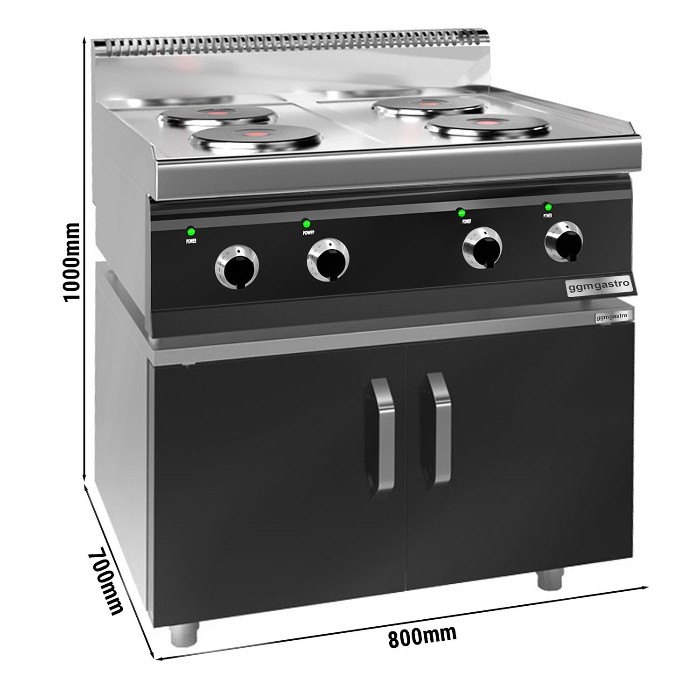 Электрическая плита с 4 конфорками GGM Gastro EHK873E#GK866T