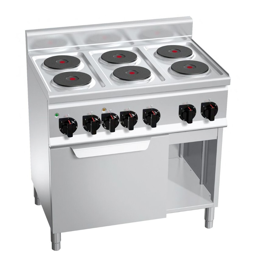 Електроплита із 6 конфорками, кругл. GGM Gastro EHB969C+EB3U