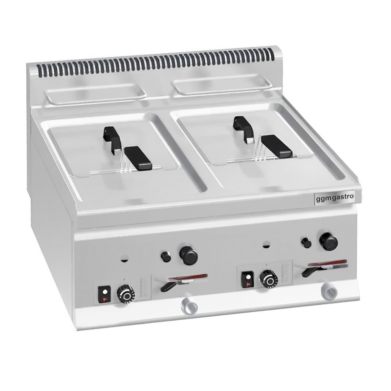 Фритюрница газовая 8+8 л (13,2 кВт) GGM Gastro GFB663T-8+8
