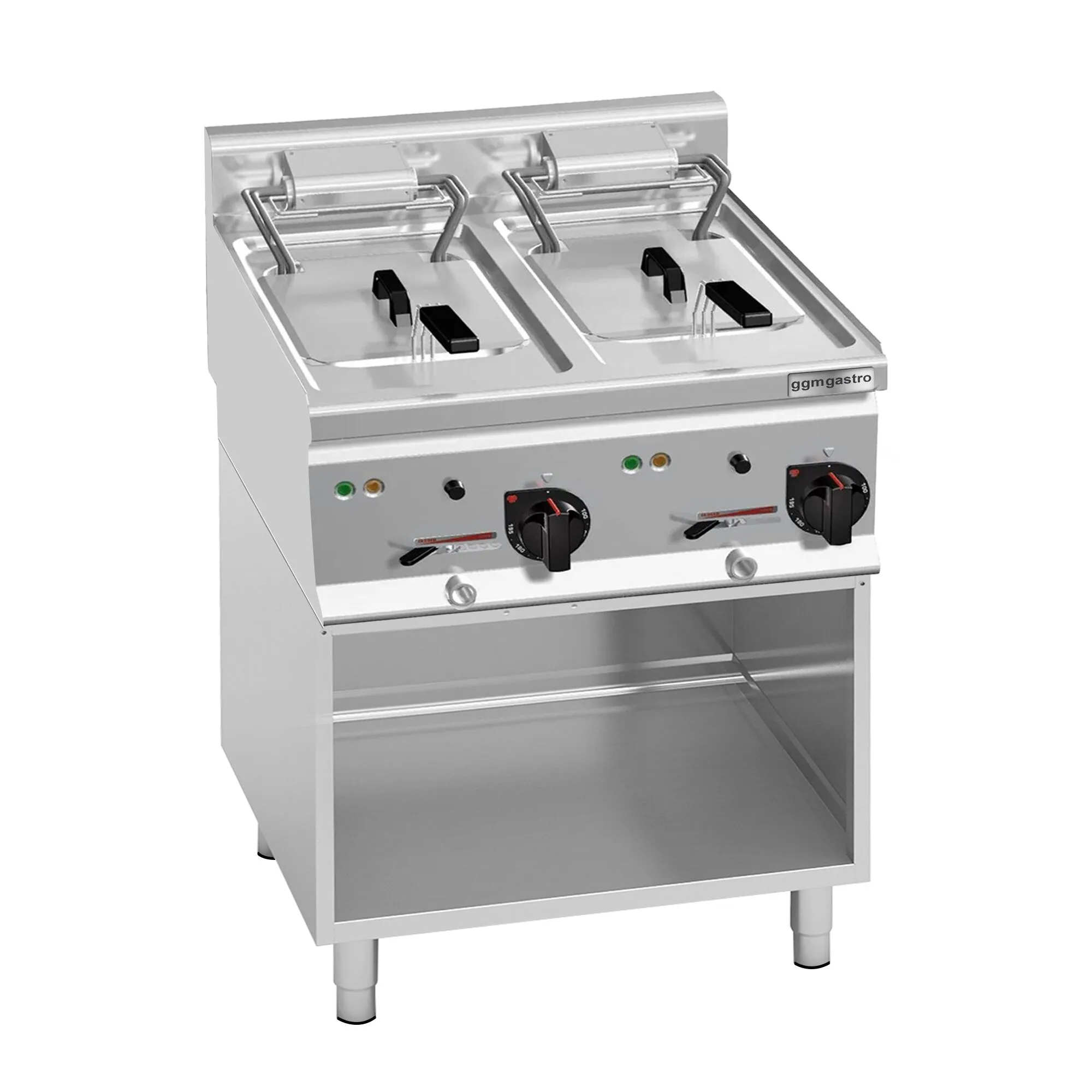 Фритюрниця електрична подвійна 10+10 літрів GGM Gastro EFB663H-10+10#SET