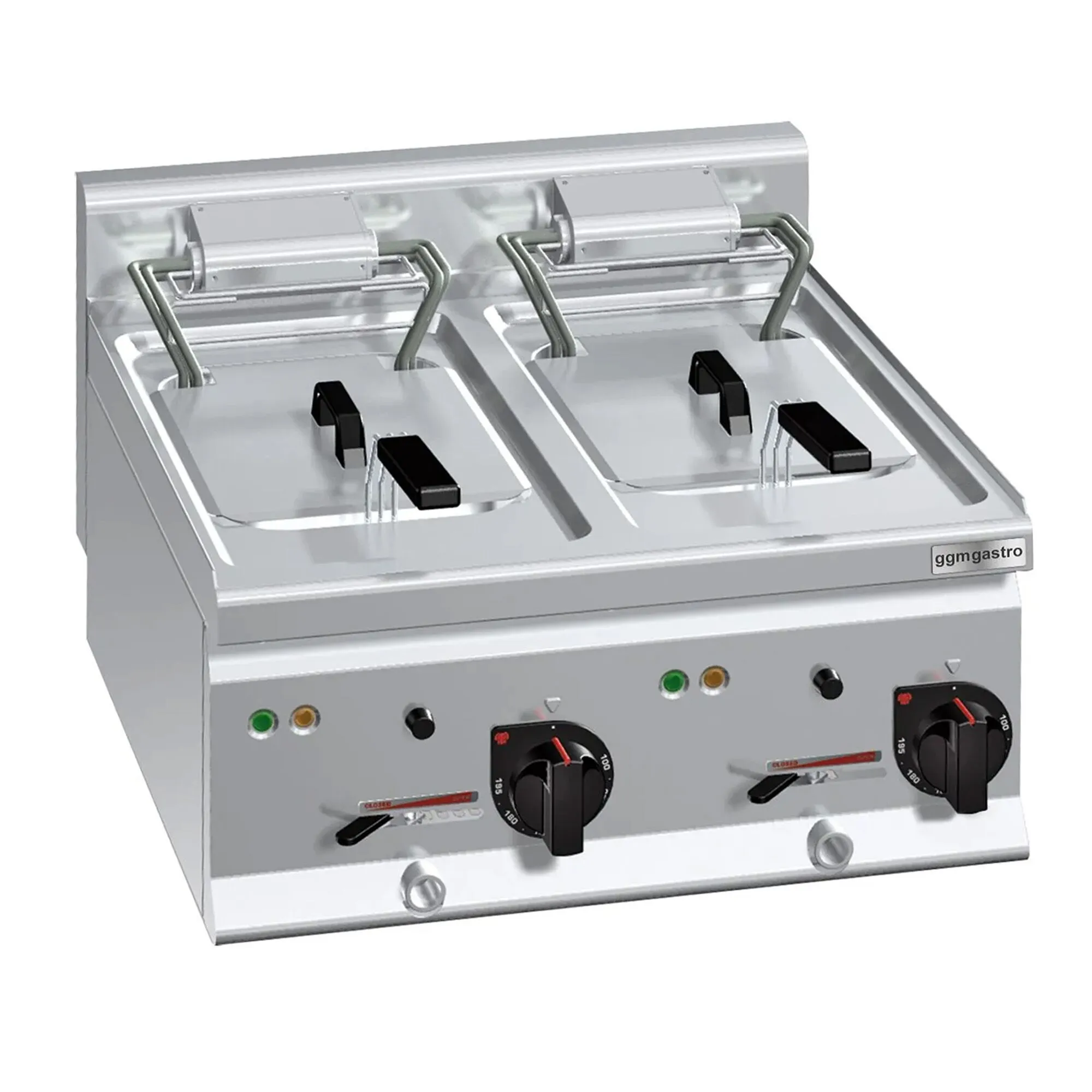 Фритюрниця електрична подвійна GGM Gastro EFB663H-10+10