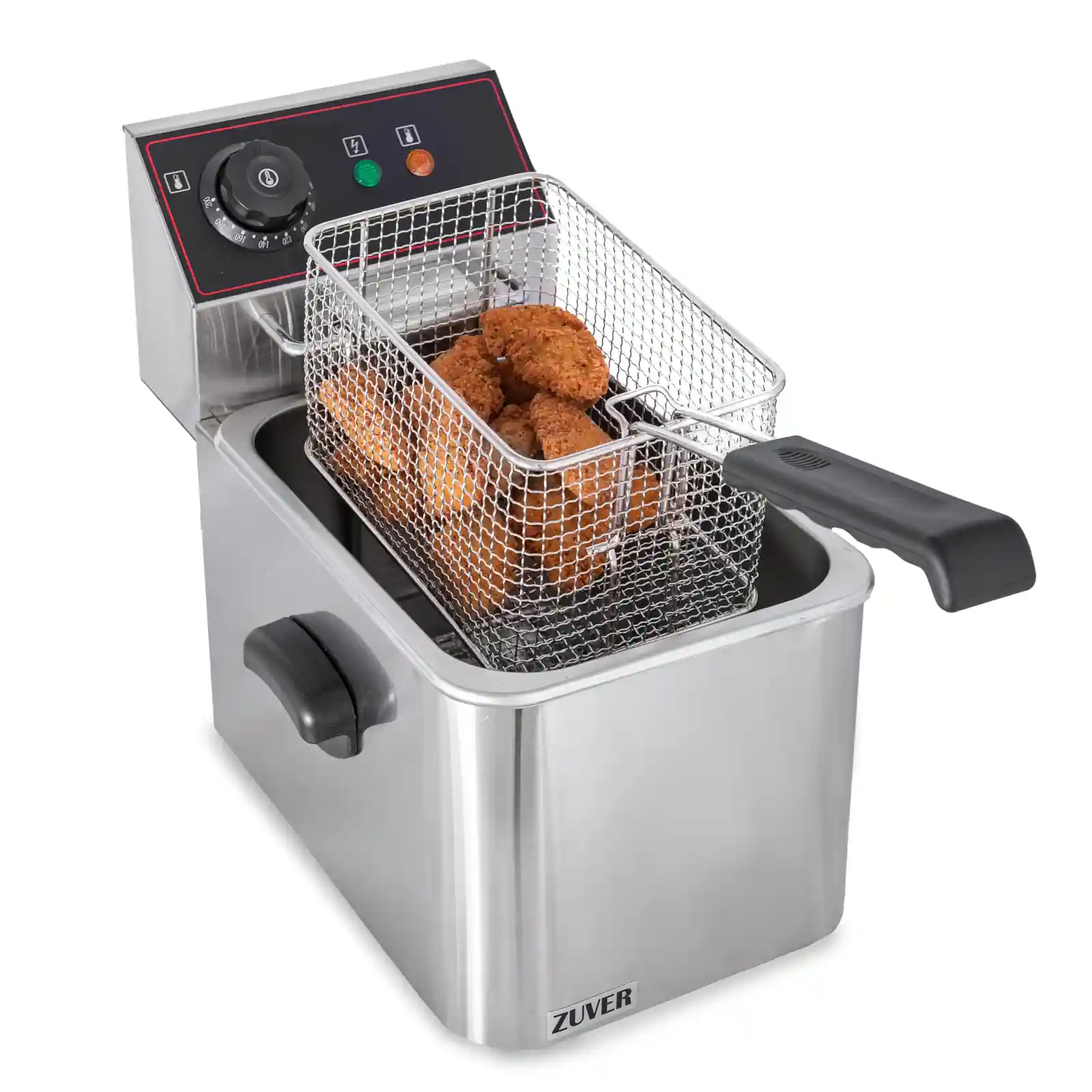 Фритюрниця професійна електрична ZUVER Bavaria 1X4 Handle з ручками у корпусі 2000W з захистом від перегріву