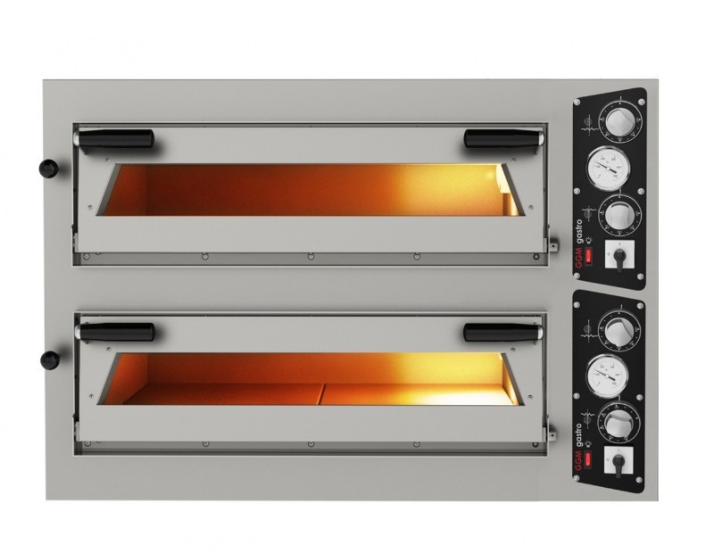 Печь для пиццы 6 + 6 x 35 см (глубиной) GGM Gastro PDP66T