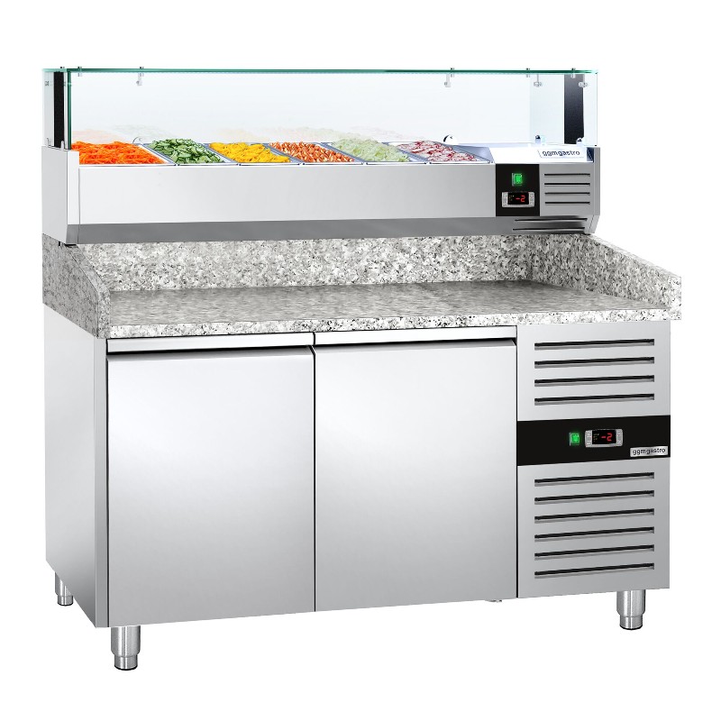 Охлаждающий стол для пиццы 1,5 x 0,8 m GGM Gastro POS158ND#AGS154LND