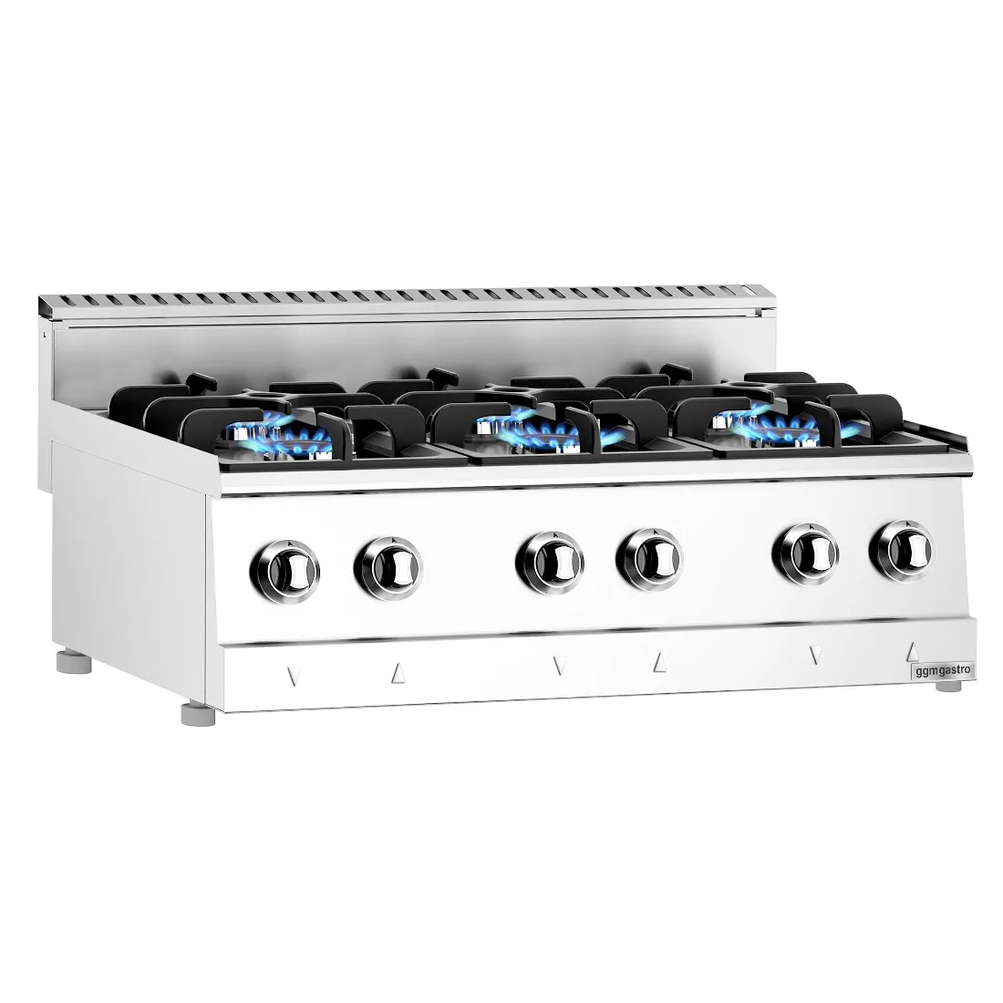 Газова плита - 19,5 кВт - 6 конфорок GGM GASTRO GHK9636