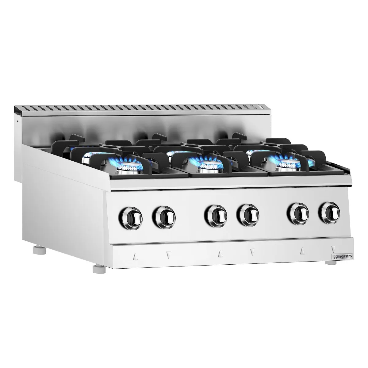 Газовая плита - 36 кВт - 6 высокопроизводительных конфорок GGM GASTRO GHK9636HP