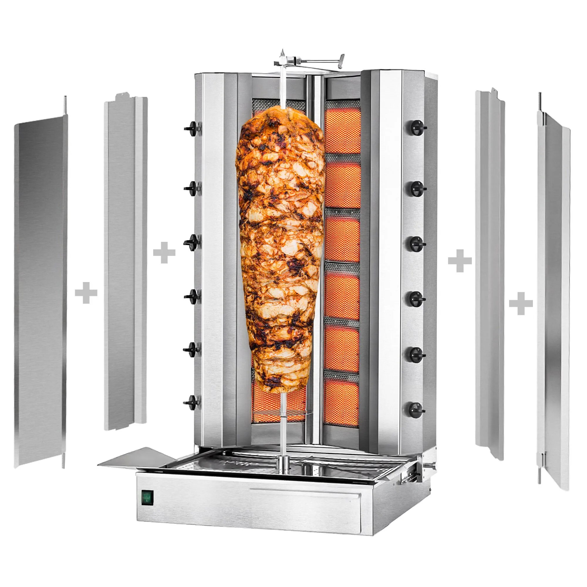 Газовый гриль для шаурмы GGM-Gastro DUVK6+6-N
