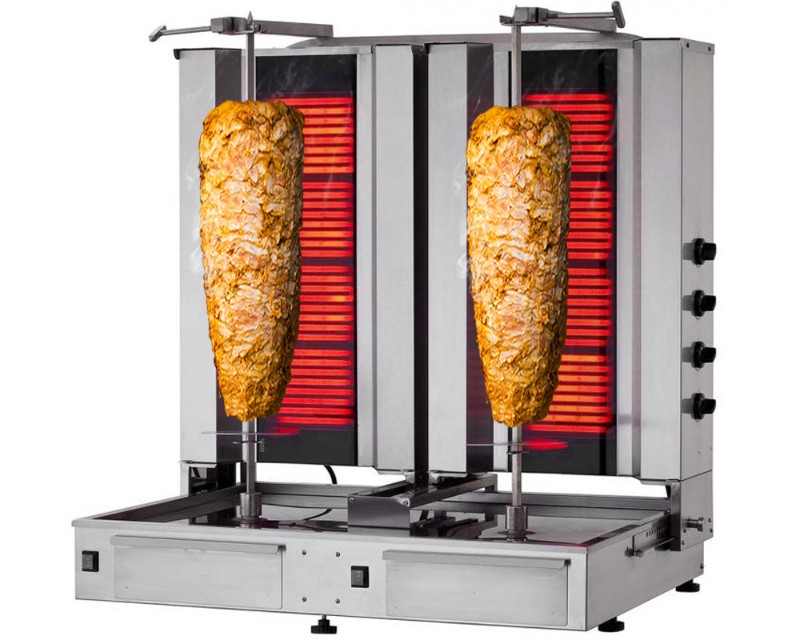 Гриль для кебабу, 4+4 пальники/макс. 120 кг GGM Gastro DUKE4+4-N