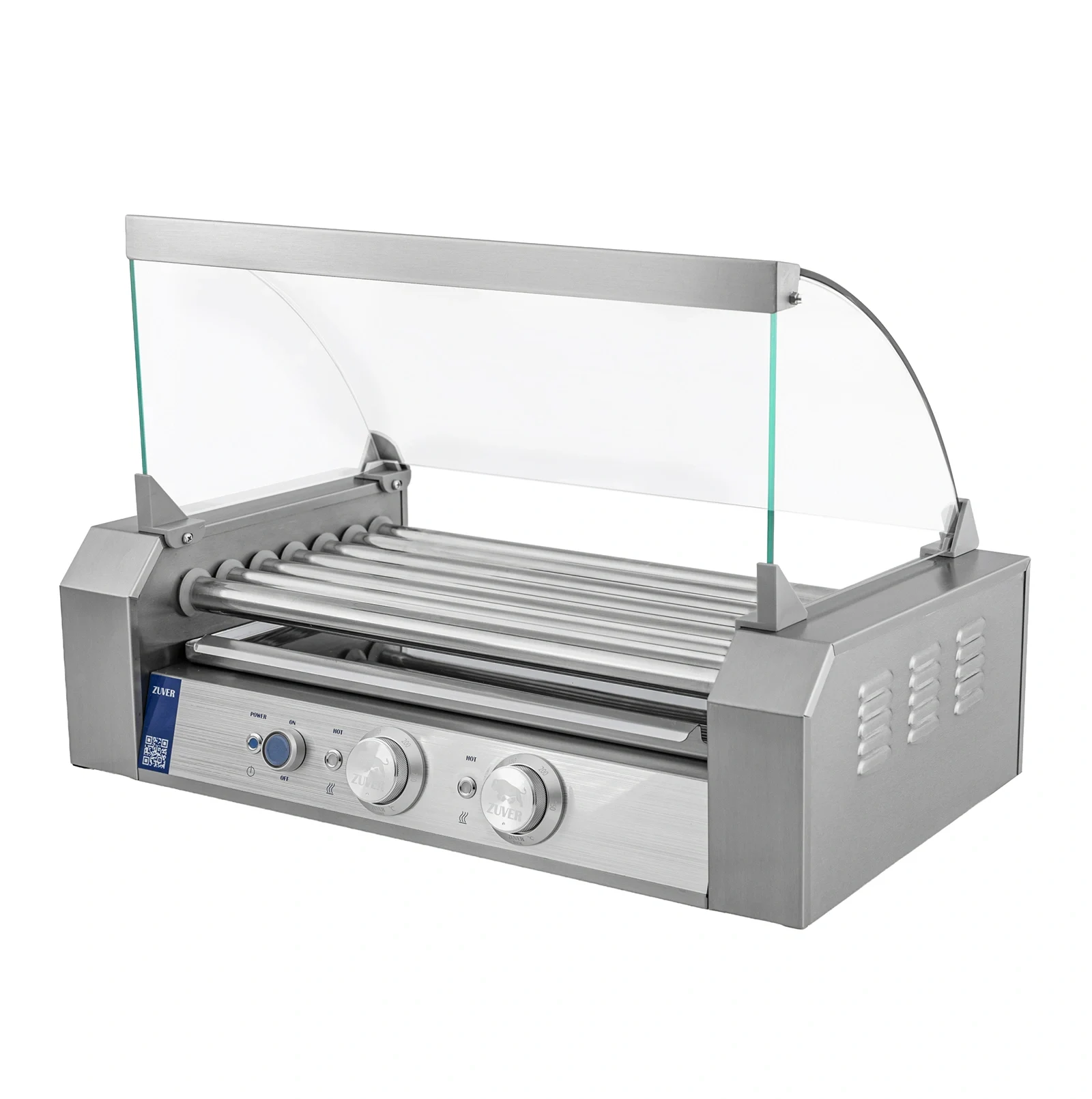 Гриль роликовий ZUVER Berlin Lux R2-7G із захисним склом 1050W