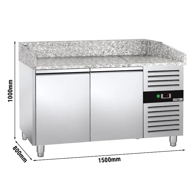 Холодильный стол для пиццы с бортом для пиццы PREMIUM GGM Gastro POS158ND