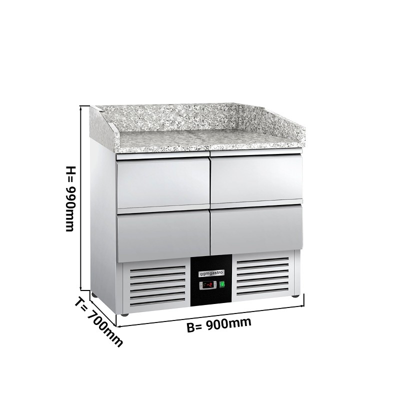 Холодильный стол с бортом PREMIUM - 0,9 x 0,7 m GGM Gastro POG97ND#2#SBG1212