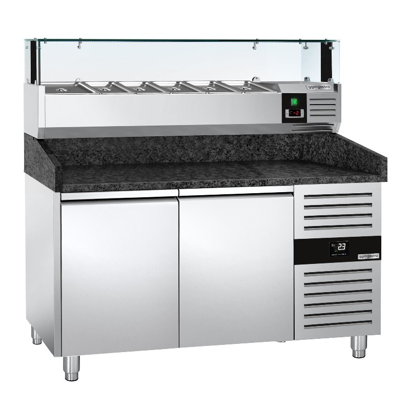 Холодильный стол для пиццы PREMIUM GGM Gastro POS158SG#AGS154LND