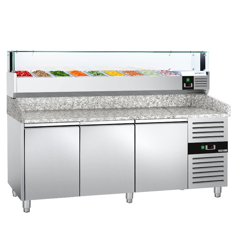 Холодильный стол для пиццы 2,0 x 0,8 m GGM Gastro POS208ND#AGS204LND