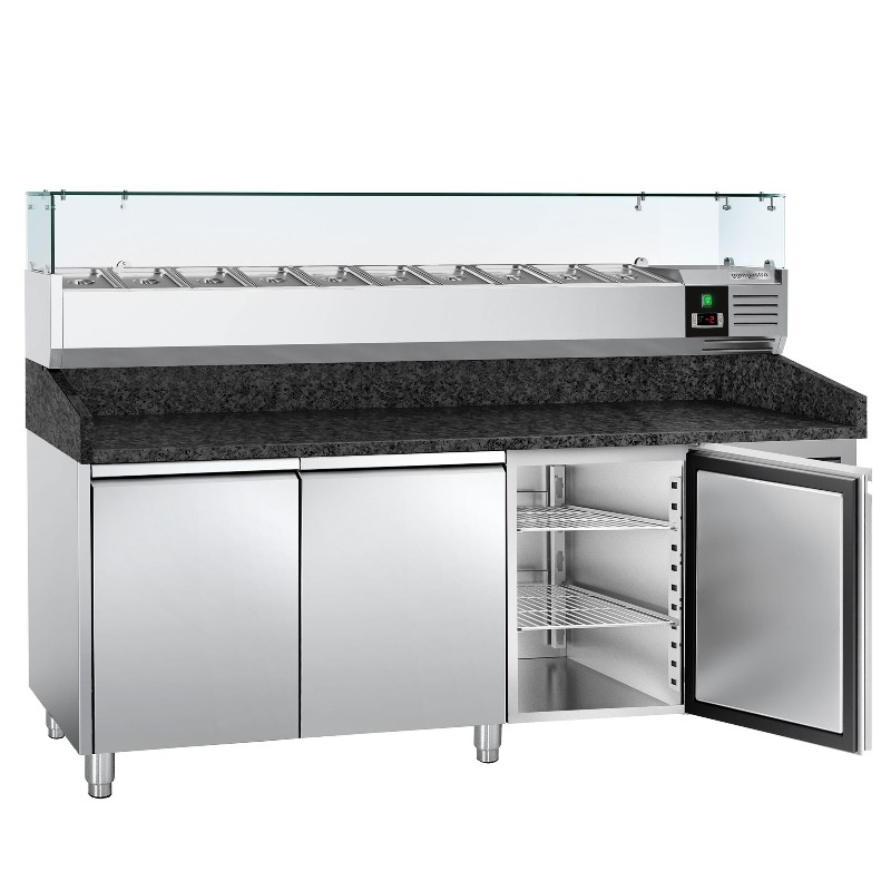 Холодильний стіл для піци PREMIUM GGM Gastro POS208SG#AGG203ND