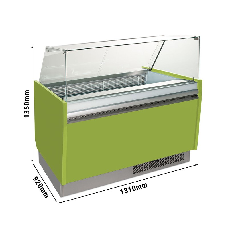 Витрина для мороженого 1,25 x 0,92 м - светло-зеленый GGM Gastro ESTI12HG