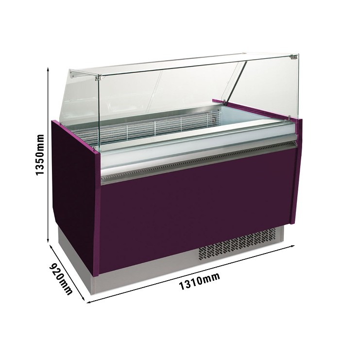 Витрина для мороженого 1,31 x 0,92 м - фиолетовая GGM Gastro ESTI12V