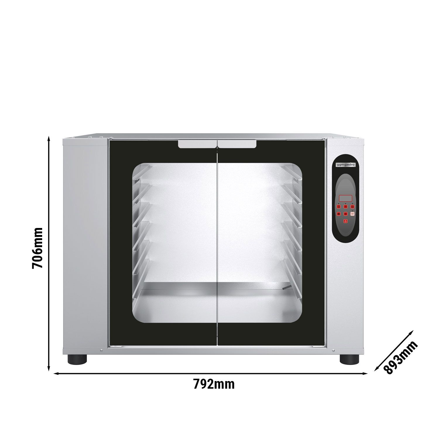 Расстоечный шкаф с увлажнением 12x 600 x 400 mm GGM Gastro GSV1264D