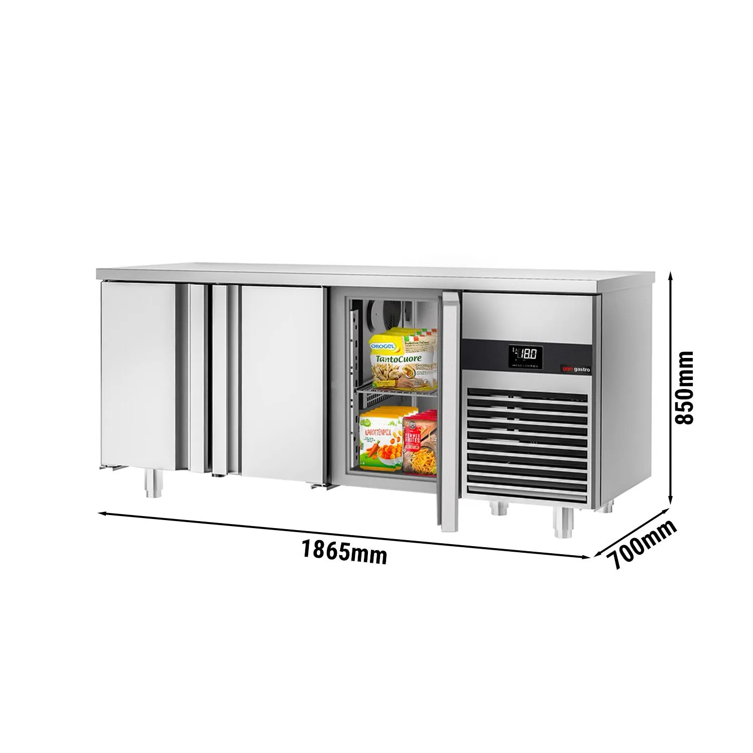 Морозильний стіл PREMIUM - 1.87 x 0.7 m / 3 двері GGM Gastro GTF187ND-EF