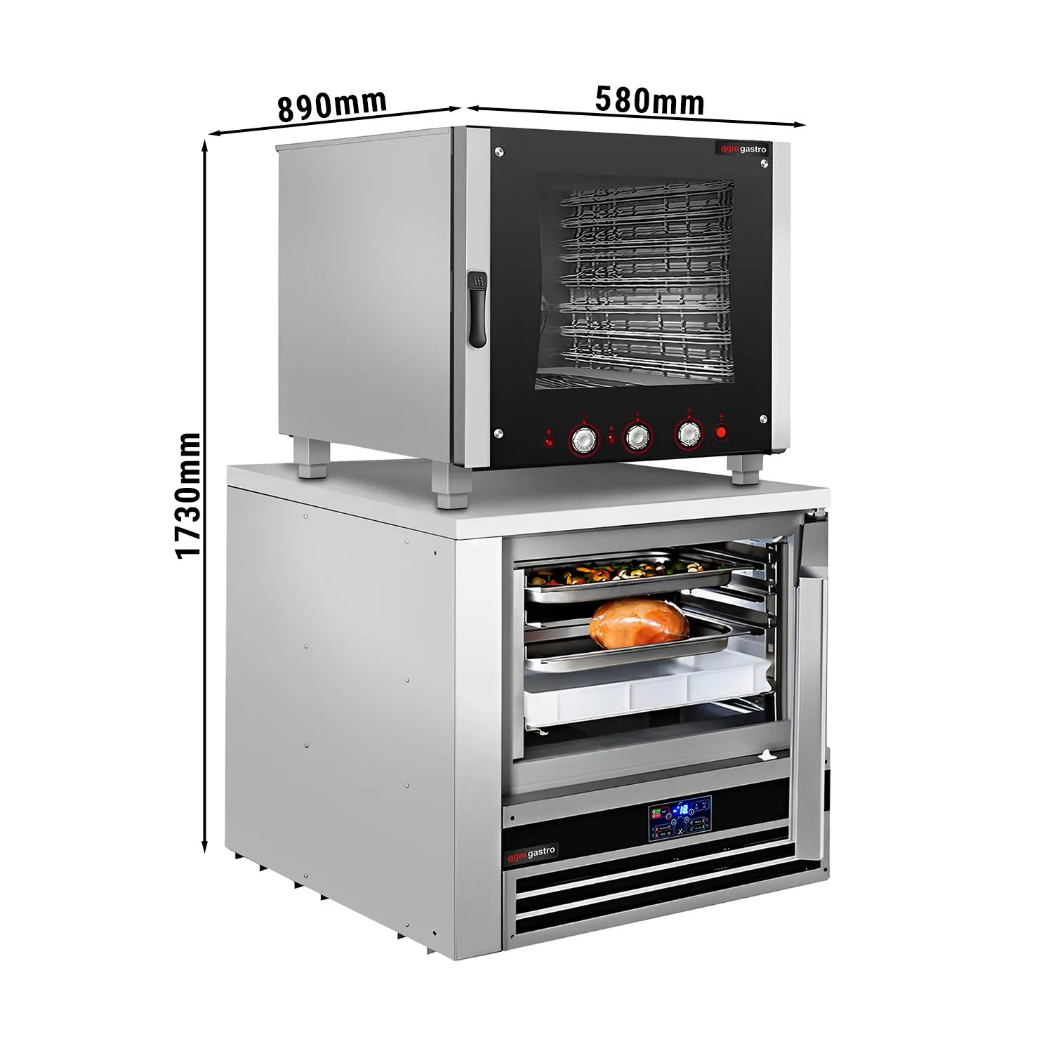 Электрическая конвекционная печь 6 x GN 1/1 и EN 40 x 60 см GGM Gastro HEB611-46#SFF511