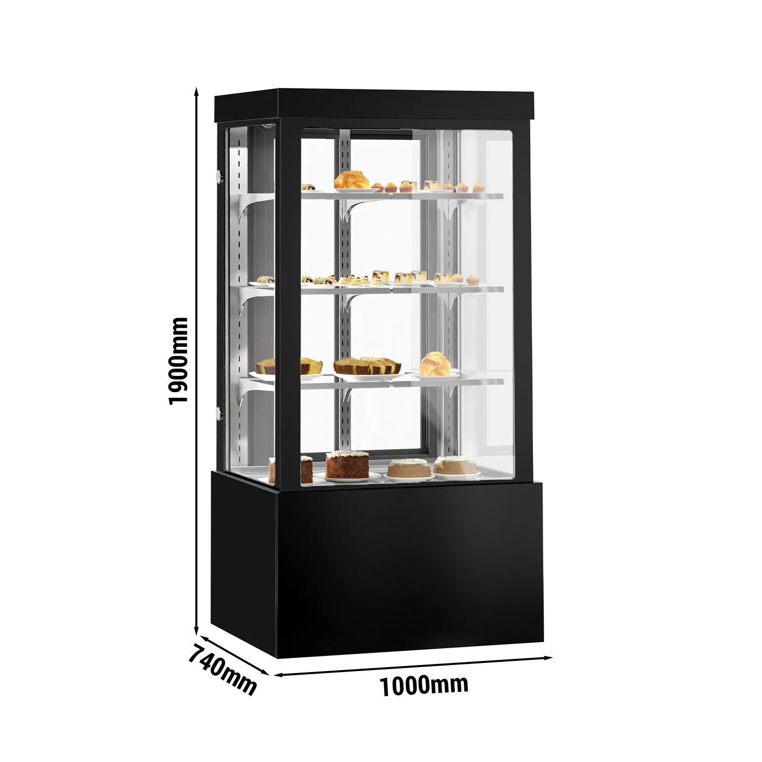 Вітрина для кондитерських виробів - 1,0 м GGM Gastro KTG107W