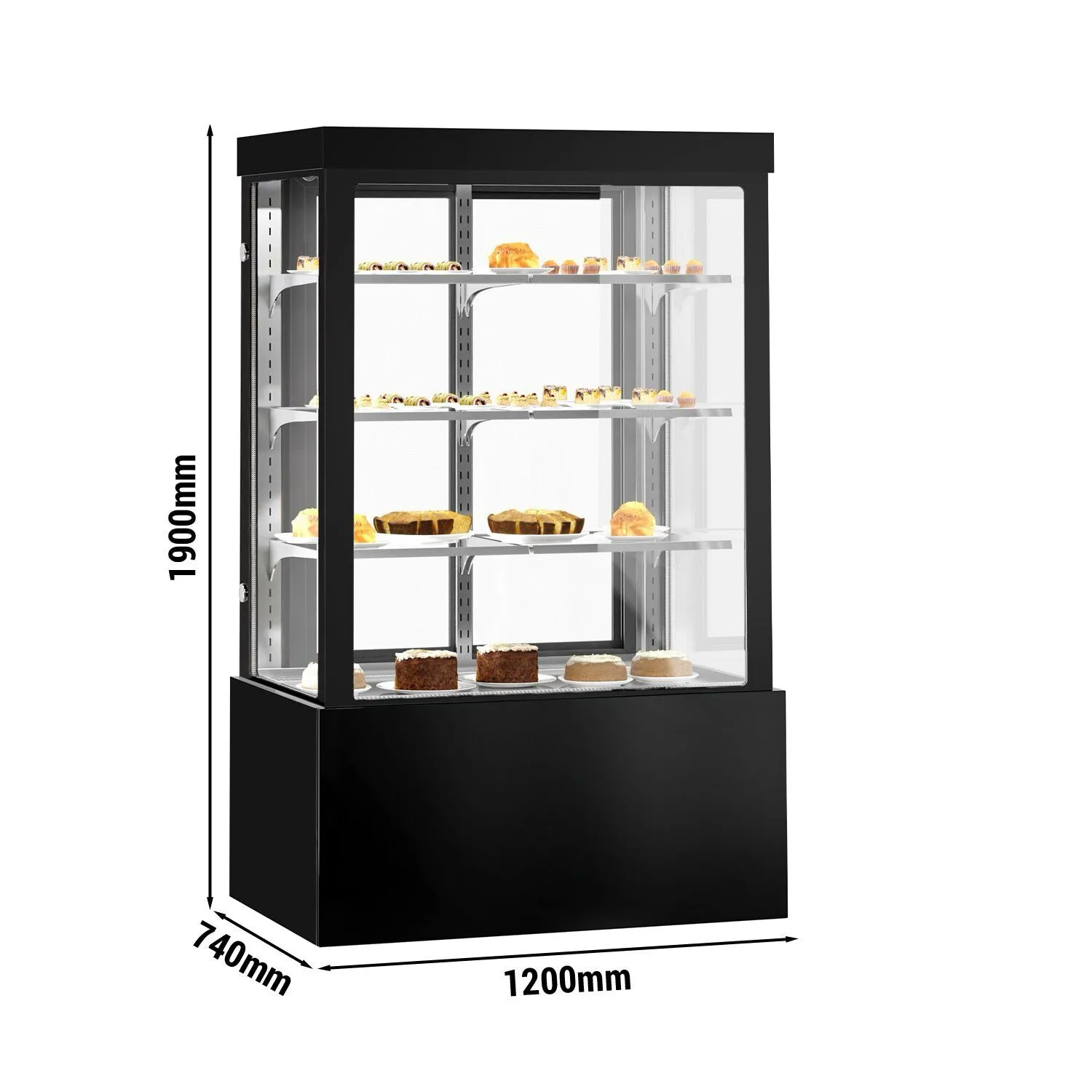Вітрина для кондитерських виробів - 1,2 м GGM Gastro KTG127W
