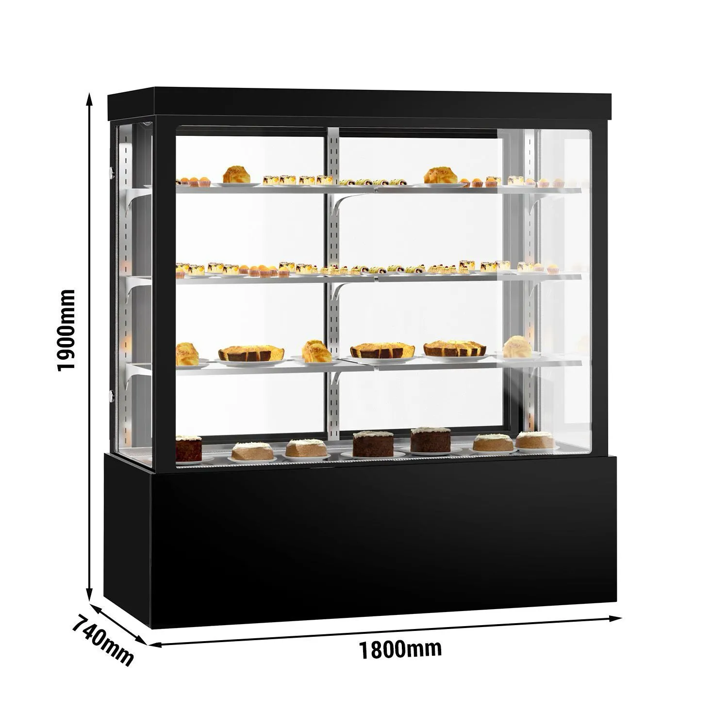 Вітрина для кондитерських виробів - 1,8 м GGM Gastro KTG187W