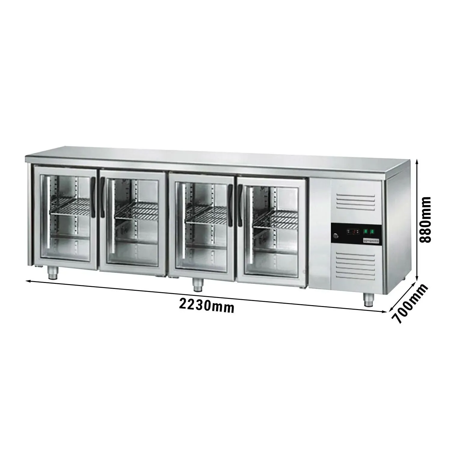 Холодильный стол для напитков PREMIUM - 2,2 x 0,7 m GGM Gastro KTS227ND#4G