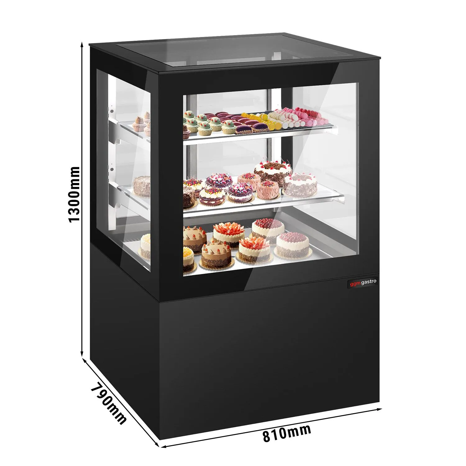 Витрина для кондитерсикх изделий  0,81 x 0,79 m GGM Gastro KTVF300