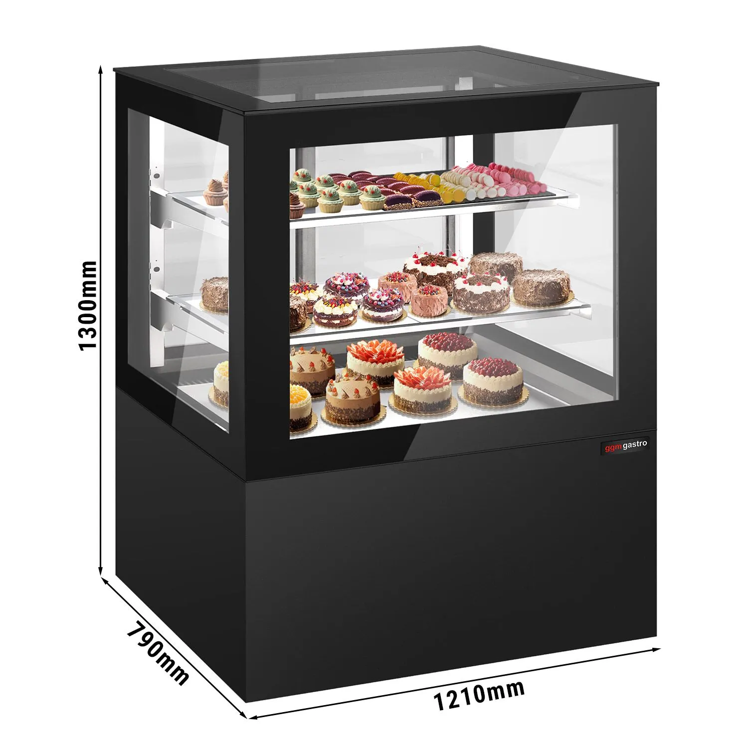 Витрина для кондитерских изделий  1,21 x 0,79 m GGM Gastro KTVF450