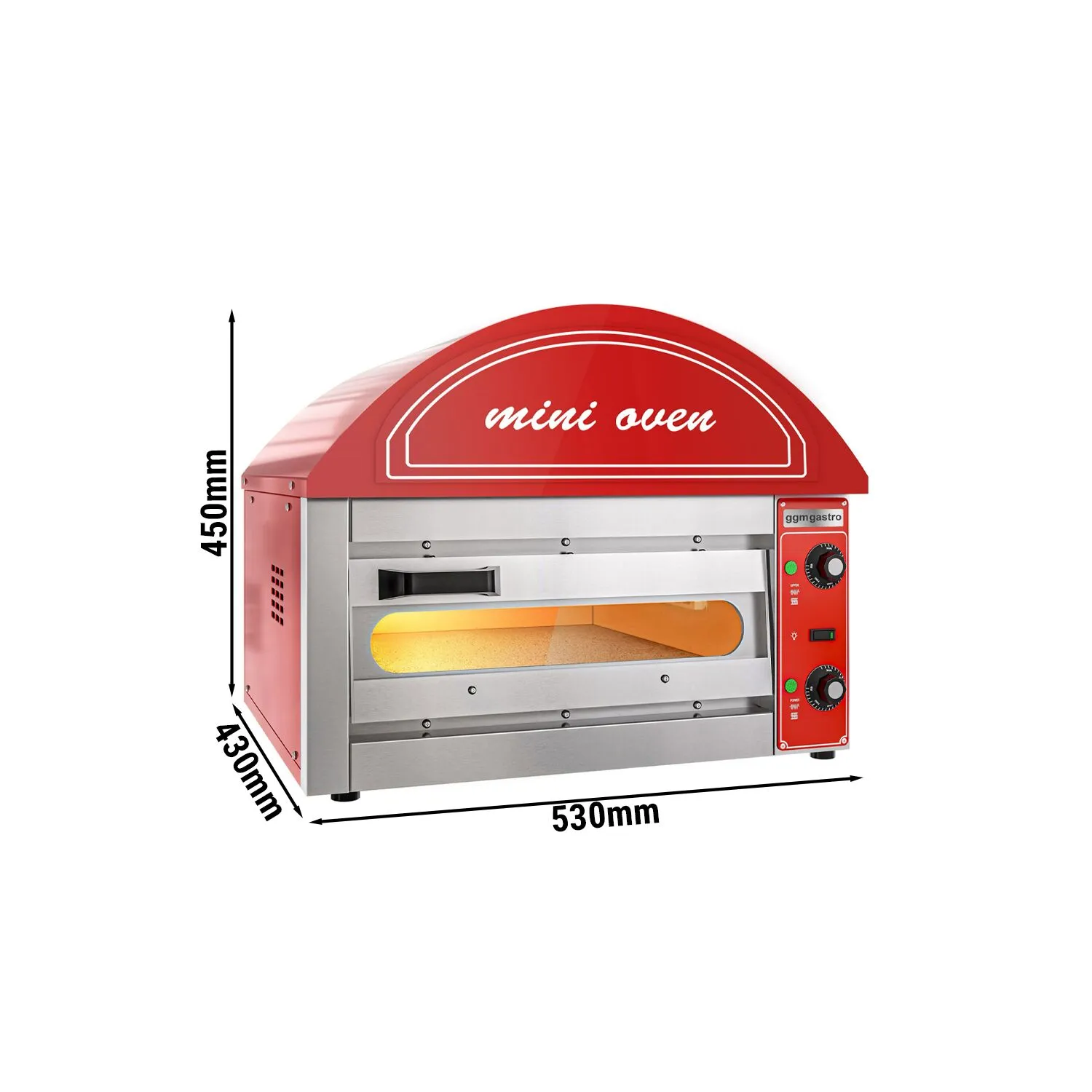 Печь для пиццы, 1 х 34 см, 1 камера GGM Gastro MPOI34R