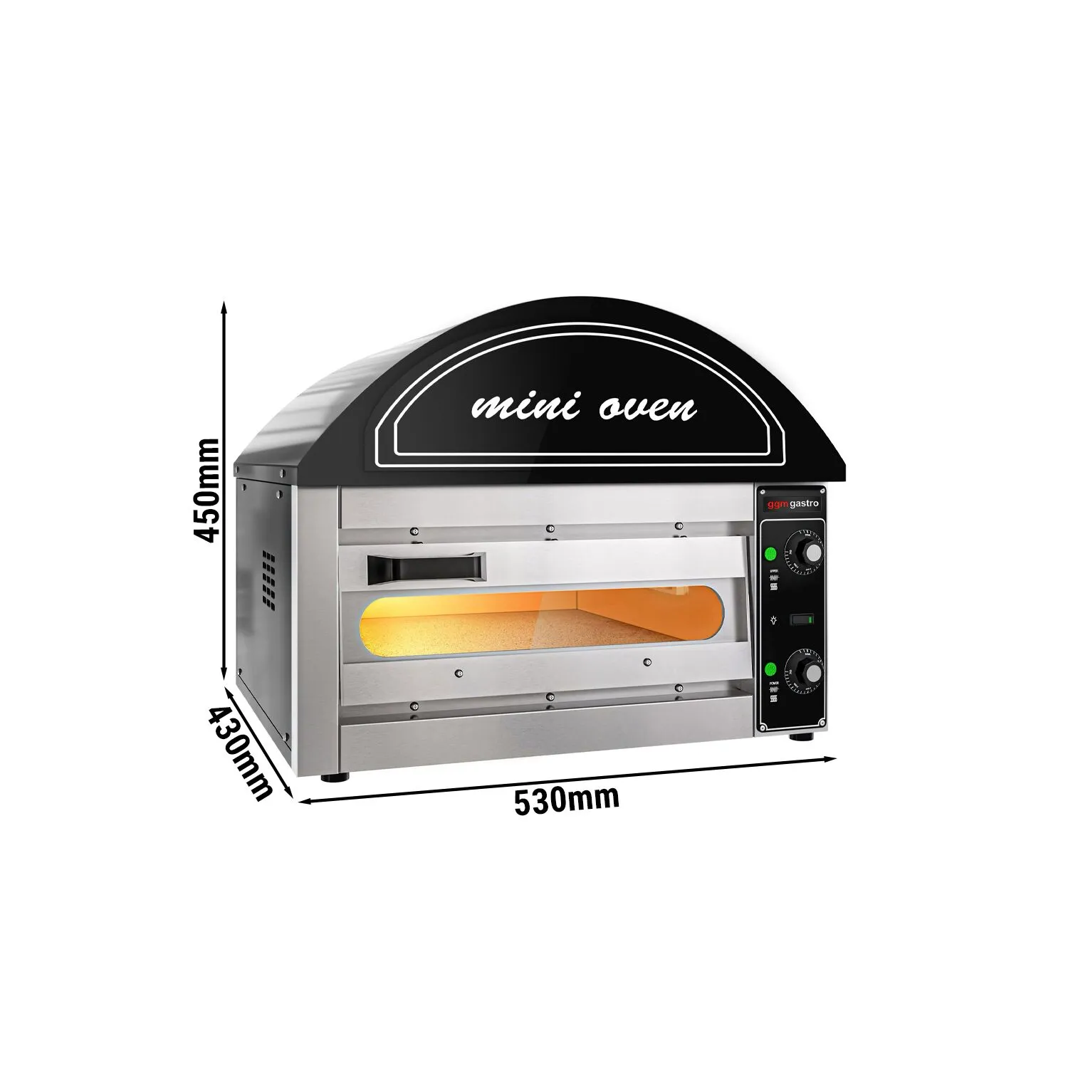 Печь для пиццы, 1 х 34 см, 1 камера GGM Gastro MPOI34