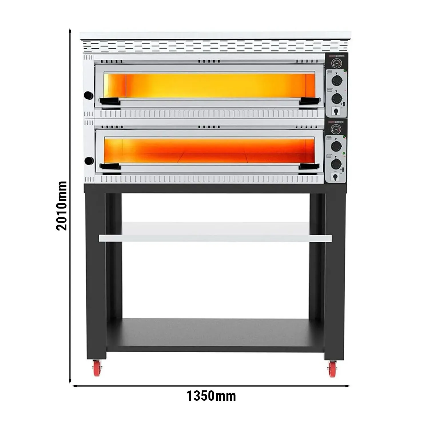 Піч для піци, 6 х 34 см, 1 камера, з витяжкою та підставкою GGM Gastro PIOS63#2#HP#UGP