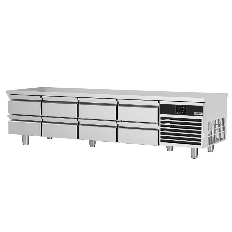 Охлаждающая тумба с 8 выдвижными секциями 1/2 GGM Gastro KUF2476DN