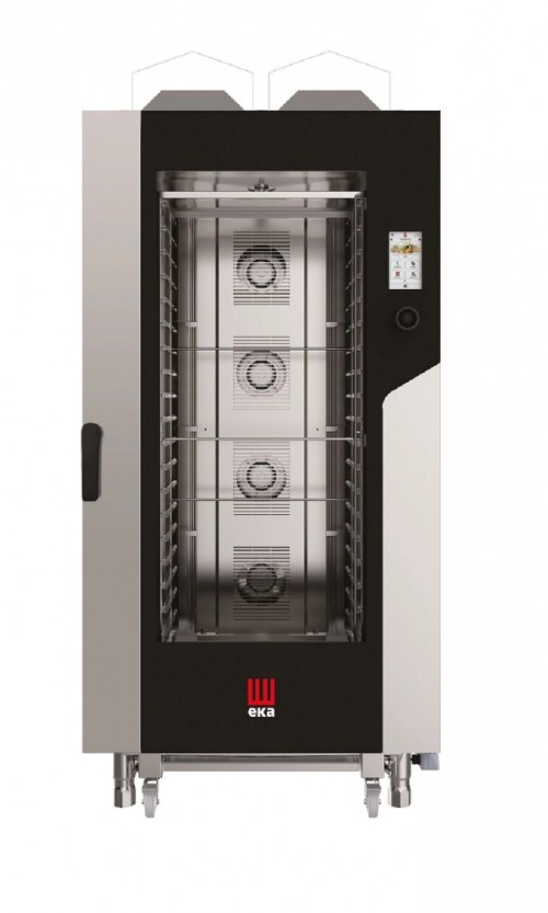 Конвекційна парова піч Hendi MKF2011GTS Millennial Touch Screen GASTRO 20 x GN 1/1 газова, з прямим розбризкуванням, сенсорним екраном, з системою промивки і зондом