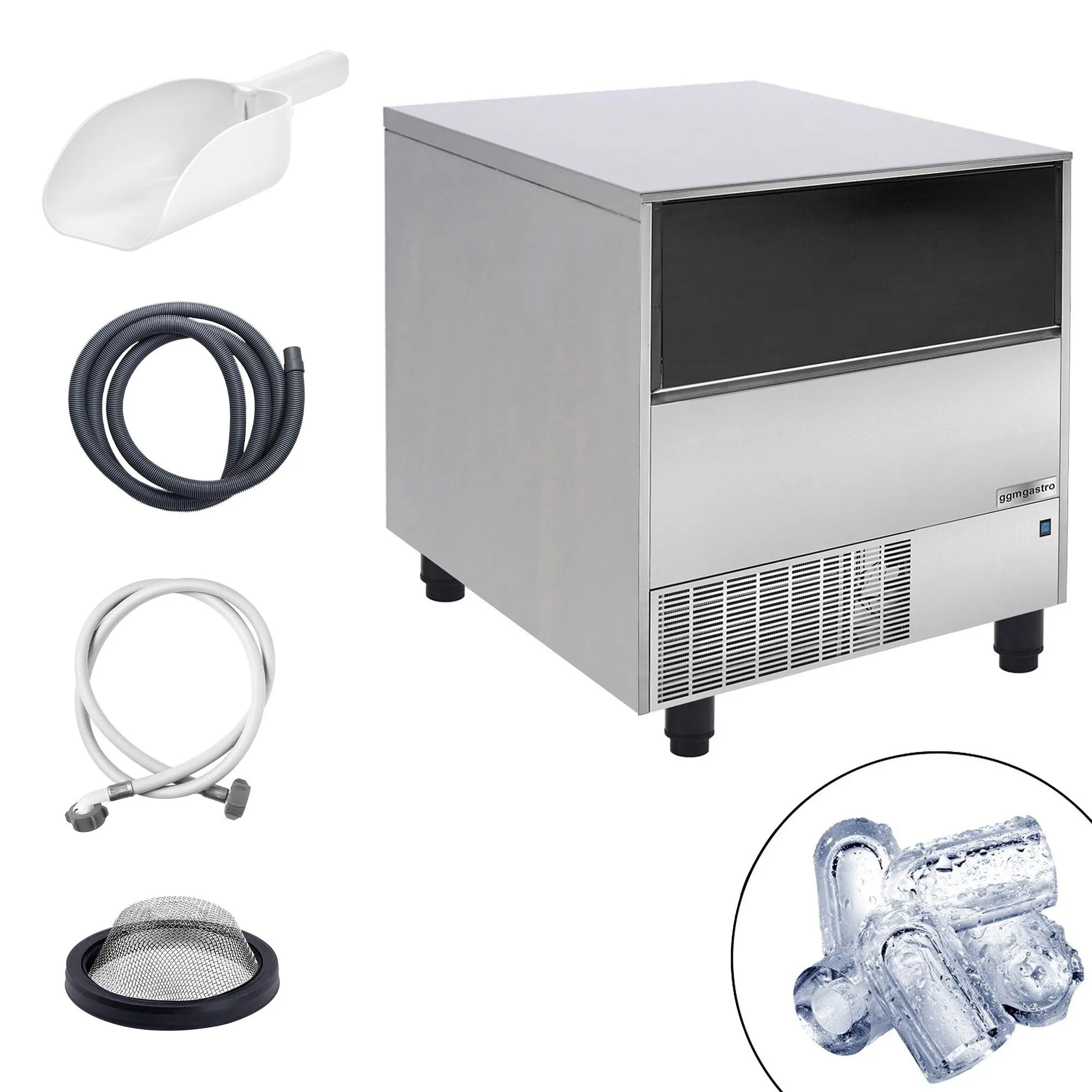 Льдогенератор кубикового льда GGM-Gastro EQI120