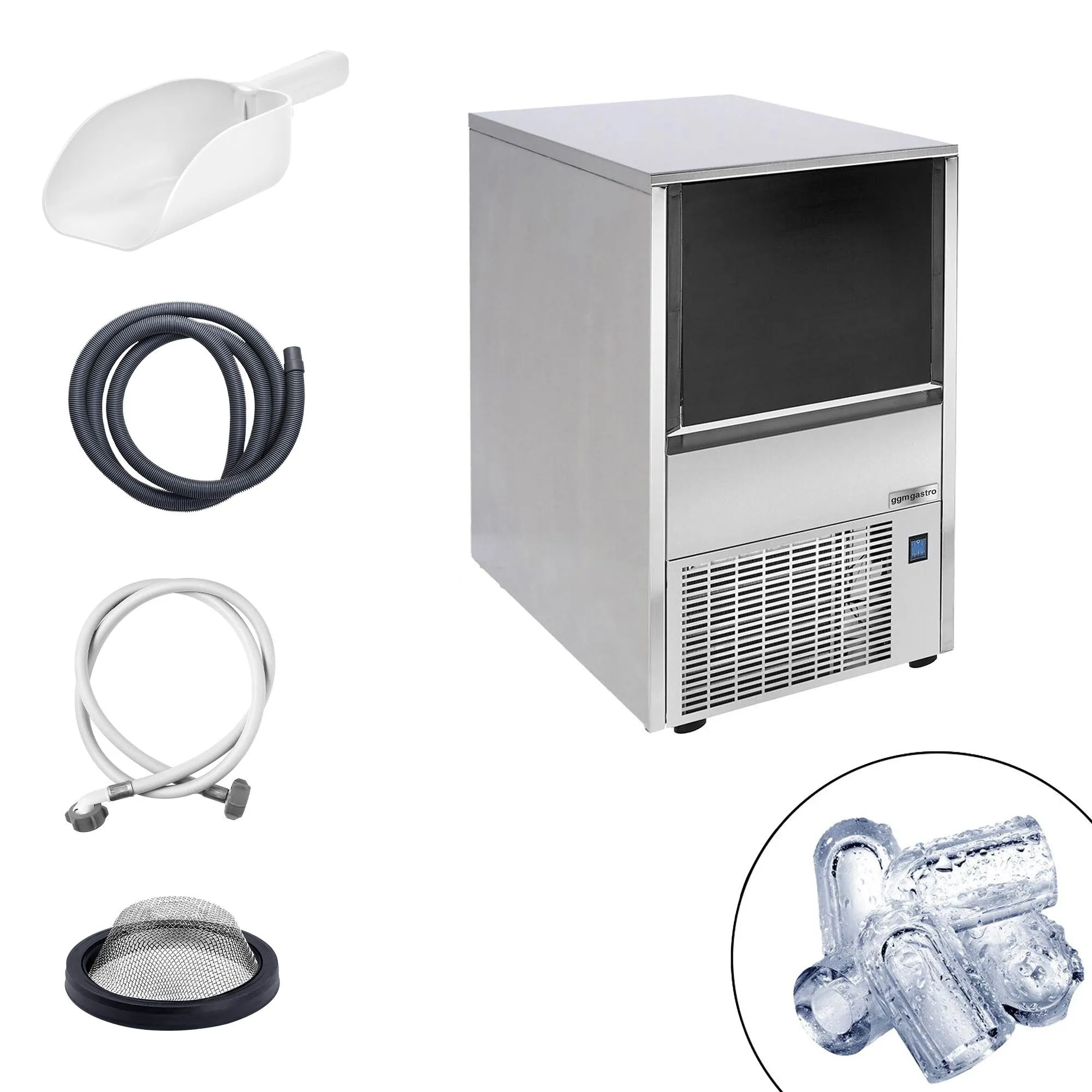 Льодогенератор кубикового льоду GGM-Gastro EQI39