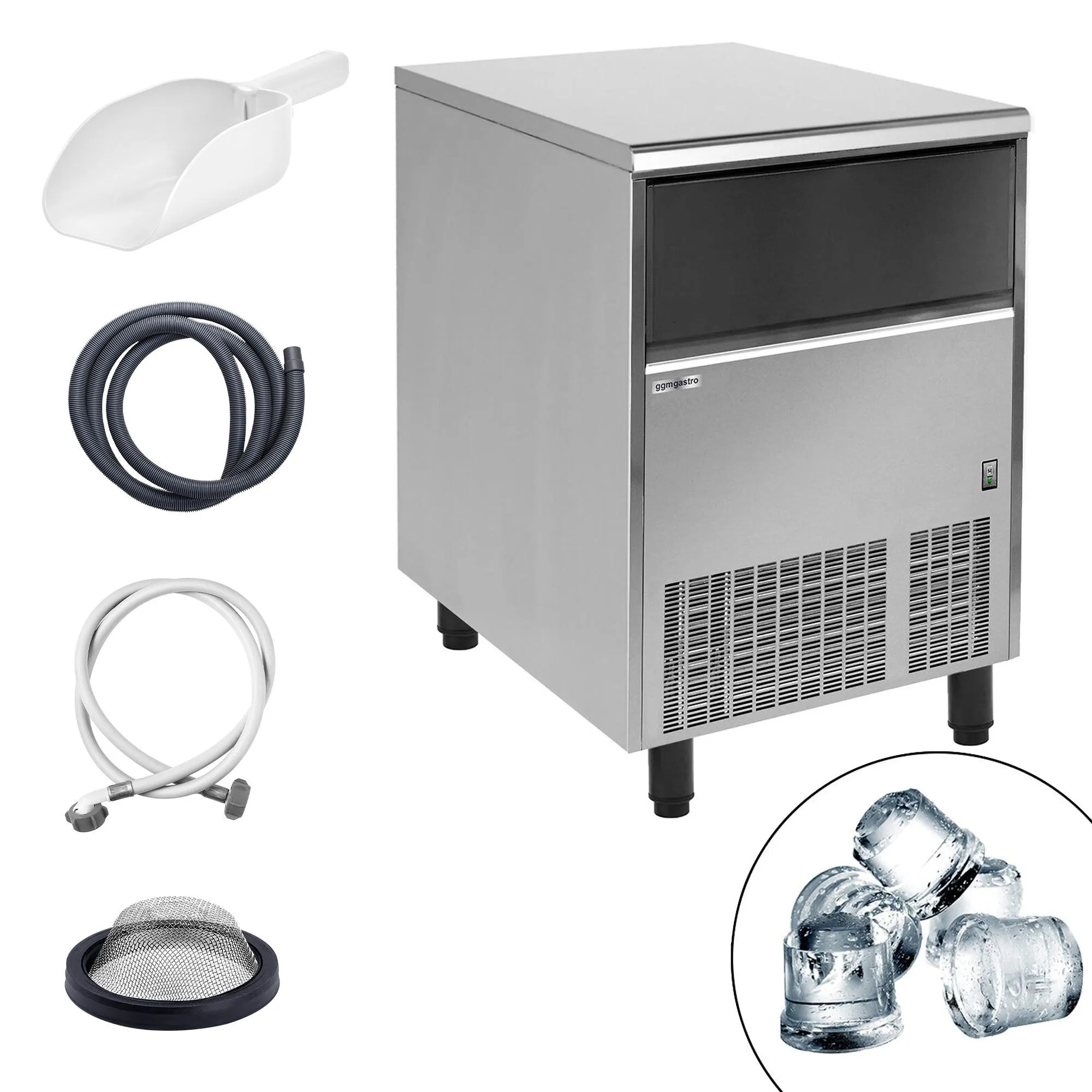 Льодогенератор кубикового льоду GGM-Gastro EWI115N