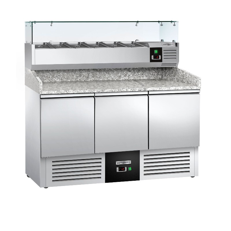 Охлаждающий стол для пиццы 1,4 m x 0,7 m GGM Gastro POG147ND#AGG143ND