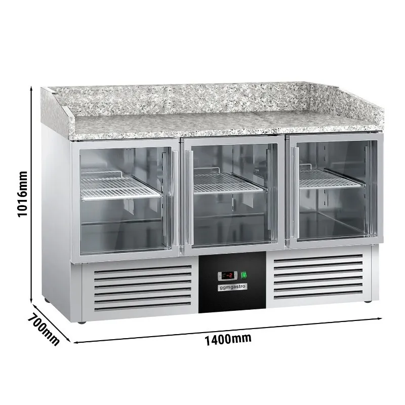 Холодильный стол с бортом PREMIUM 1,4 x 0,7 m GGM Gastro POG147ND#3#GT