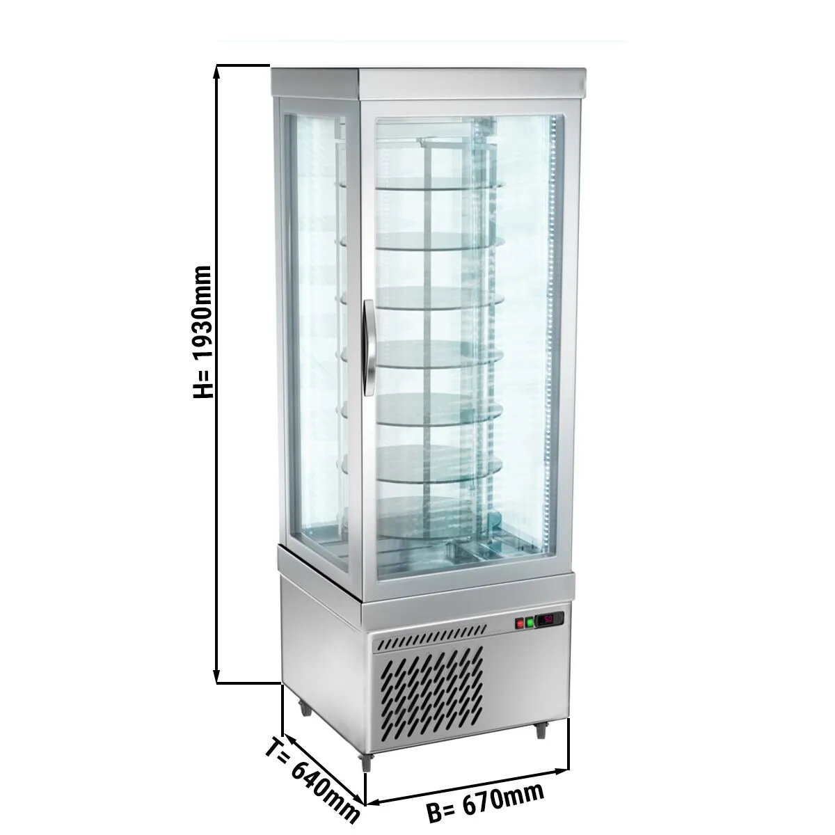 Панорамна вітрина для сиру GGM Gastro PVT-450-R-C