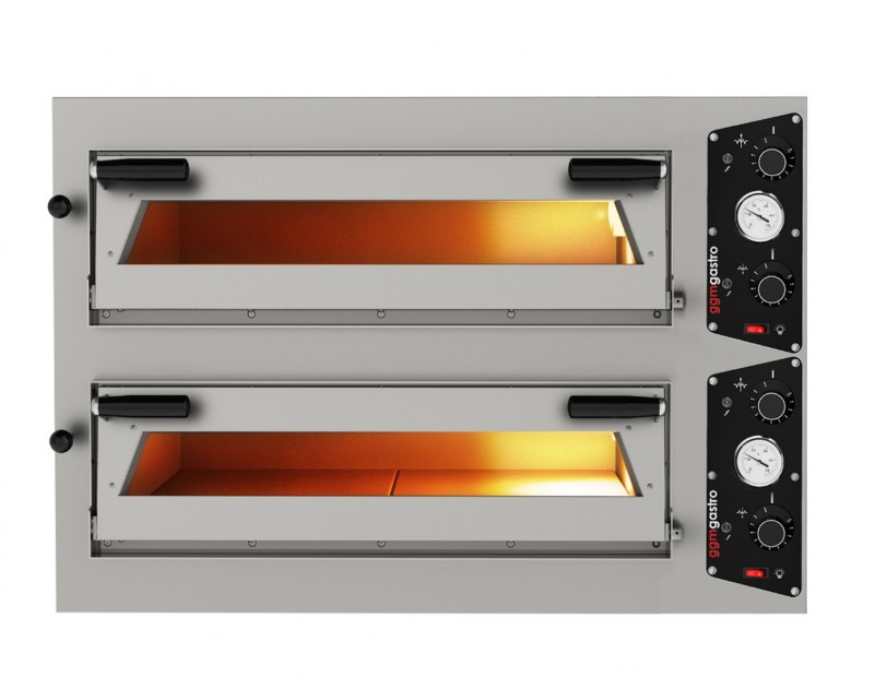 Печь для пиццы 4 + 4 х 30 см GGM Gastro PP830