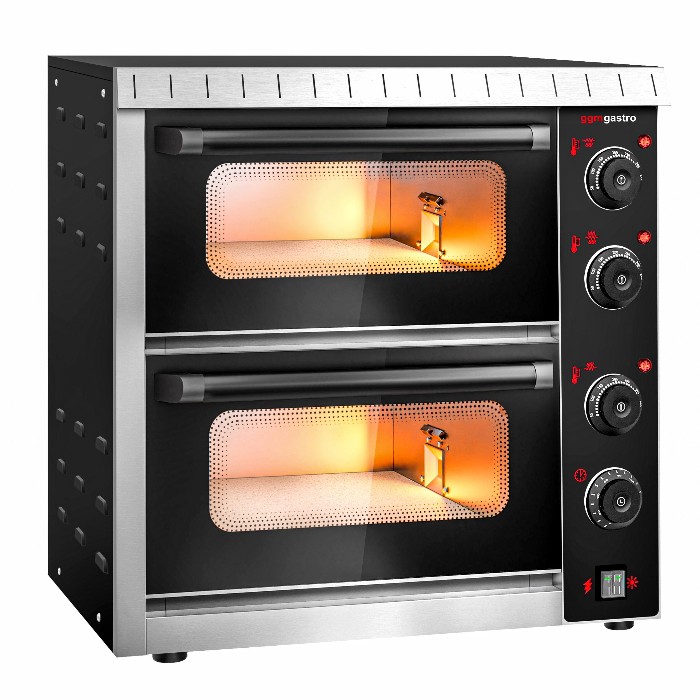 Печь для пиццы 4+4 x 20 см GGM Gastro PDKG20S