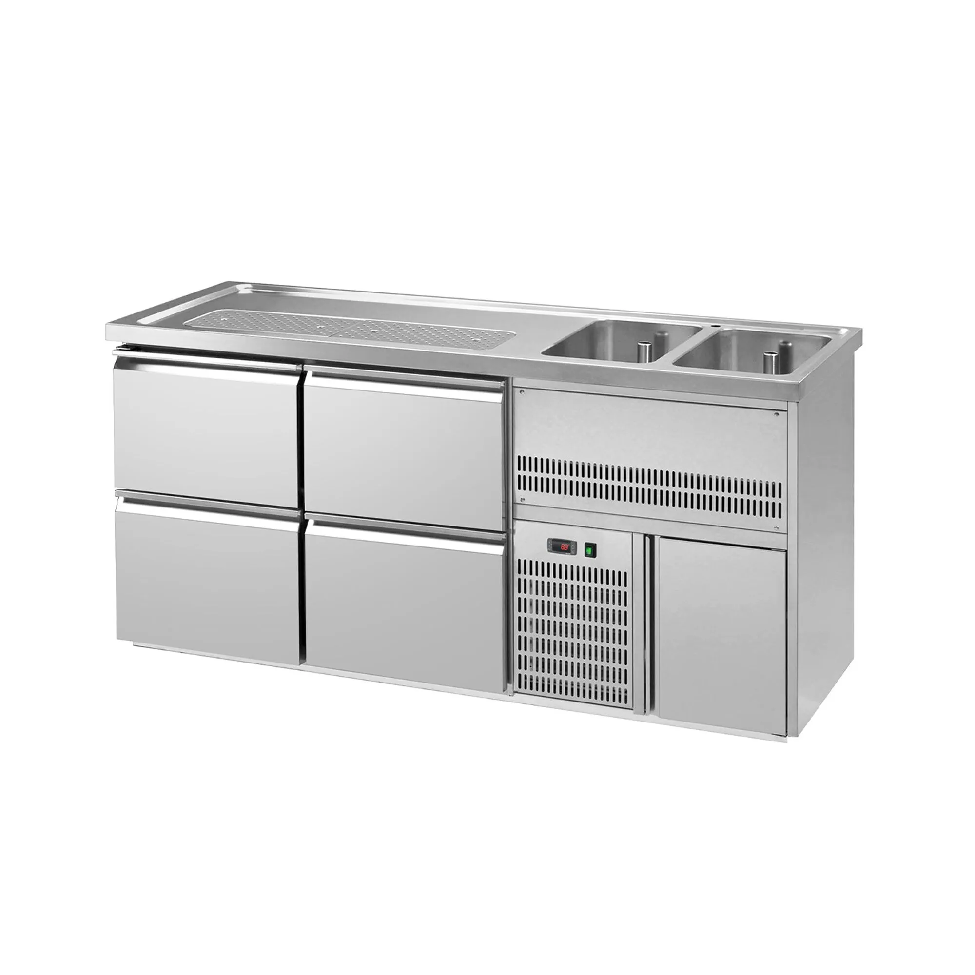 Пивний прилавок 1,95 x 0,7 м - з 4 висувними секціями 1/2 GGM Gastro BRA207N#2#SBA1212