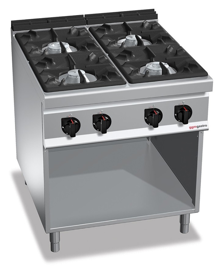 Плита газовая с 4 конфорками (34,5 кВт) GGM GASTRO GHB899H
