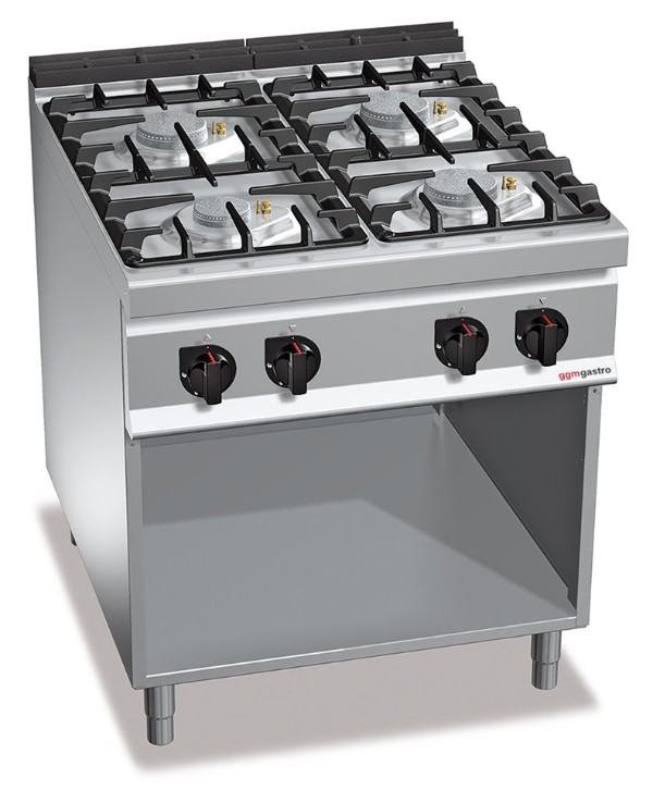 Плита газовая с 4 конфорками GGM GASTRO GHB879M
