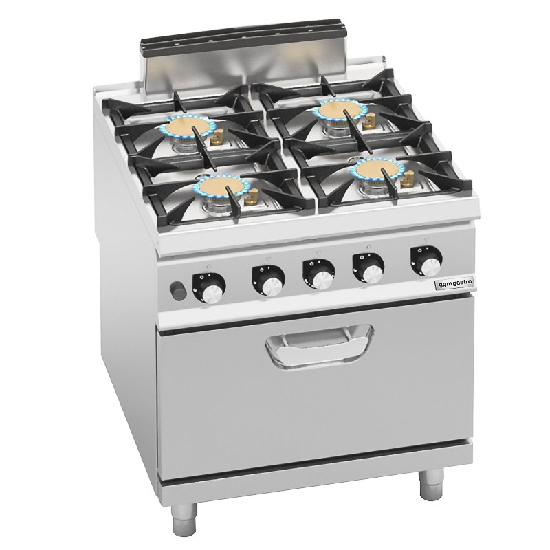 Плита газова з 4 конфорками GGM Gastro GHB891HM+GB4