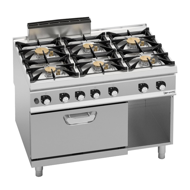 Плита газова з 6 конфорками GGM Gastro GHB1291HM+GB6