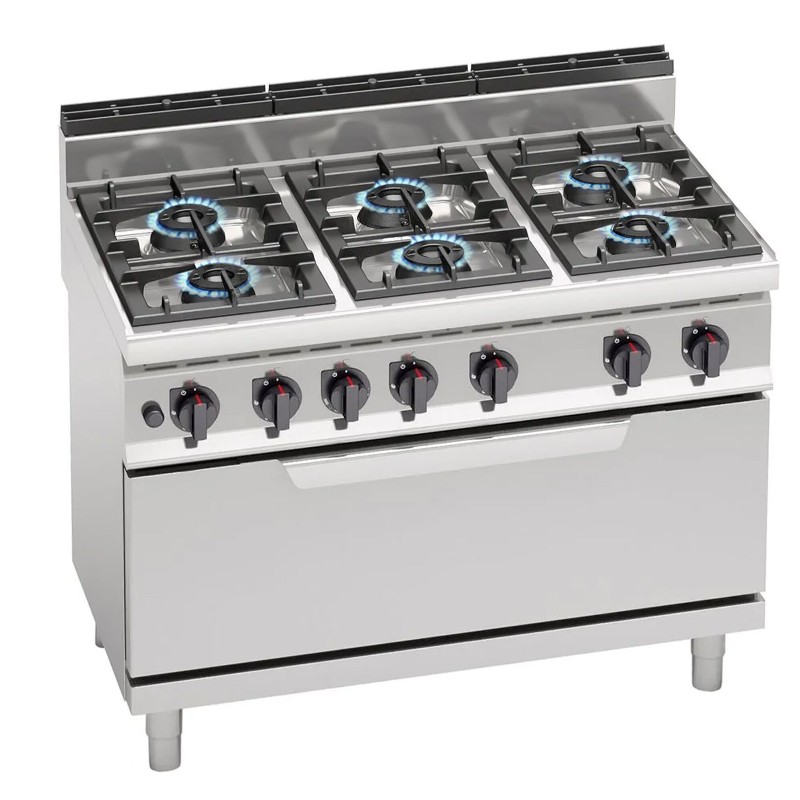 Плита газова з 6 конфорками GGM Gastro GHB171P+GB8